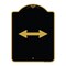 Signmission Designer Series Bidirectional Arrow Black, Black & Gold Aluminum Sign, 18" x 24", BG-1824-24312 A-DES-BG-1824-24312 - alternate 1